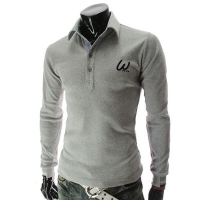 

Zogaa Mens POLO Shirt Long Sleeve Embroidery