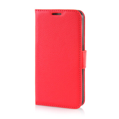 

MOONCASE Litch Skin Leather Side Flip Wallet Card Slot Pouch Stand ЧЕХОЛ ДЛЯ Samsung Galaxy S6 Red