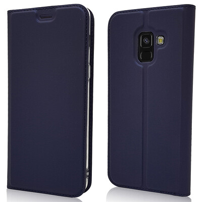 

Роскошный чехол Кошелек для Samsung Galaxy A8 2018 Высокое качество Кожа PU Откидная крышка Kickstand Anti-shock Полная защита