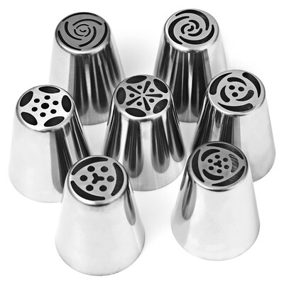 

7pcs Russian Icing Piping Сопла Советы по оформлению торта Кухонный инструмент