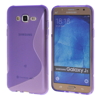 

MOONCASE Galsxy J5 Case  - Line Flexible Durable Silicone Gel TPU Skin Slim Case Cover for Samsung Galsxy J5 Purple