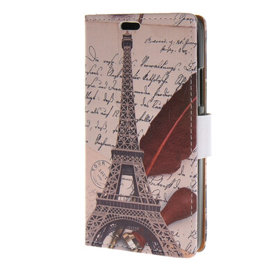 

MOONCASE Postcard Postmark Design Leather Wallet Flip Card Slot Bracket Back чехол для Microsoft Lumia 640 A04