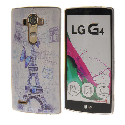 

MOONCASE Eiffel Tower Pattern Soft Silicone Gel TPU Protective Case Flexible Shell Protective Case Cover for LG G4 a01