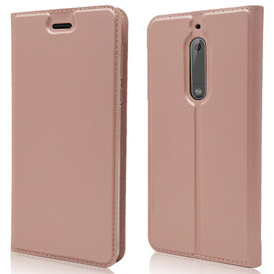 

Роскошный чехол для кошелька для Nokia 5 High Quality PU Кожаный флип-чехол Kickstand Anti-shock Полная защита