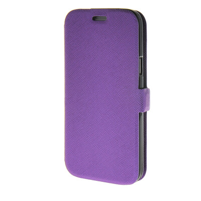 

MOONCASE Cross pattern Flip Pouch Leather Wallet Slim Stand Case Cover for Samsung Galaxy S5 Mini Purple