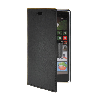 

MOONCASE Slim Leather Side Flip Wallet Card Slot Pouch Stand Shell Back ЧЕХОЛ ДЛЯ Nokia Lumia 830 Black