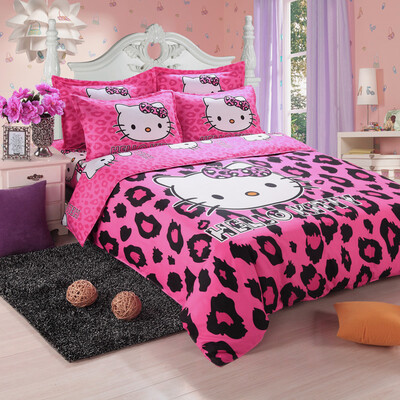 

Cute Cartoon 4PCS Bedding Set for Adult Children Bed Linen with Duvet Cover/Bed Sheet/Pillowcases Twin/Full/Queen Size