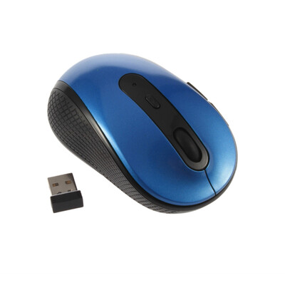 

Wireless Optical 2.4GHz Mouse Mice Slim +USB Receiver for Laptop PC Notebook Blue