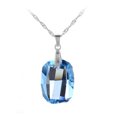 

Aiyaya America and Europen Style Blue Crrystal 10kt Gold Plated Pendant Necklaces