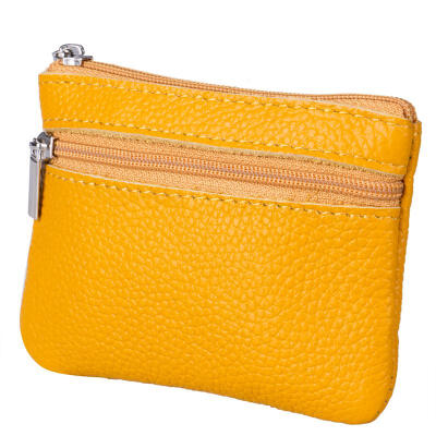 

Women Genuine Real Leather Small Coin Card Key Ring Wallet Pouch Mini Purse
