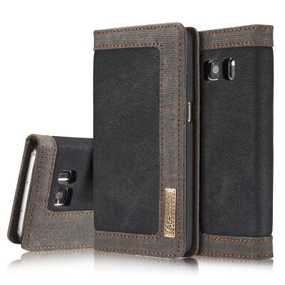 

Samsung Galaxy Note 8 Luxury Canvas Villus Vintage Multi-function Wallet Card Clip Protection Cover Stand Phone case