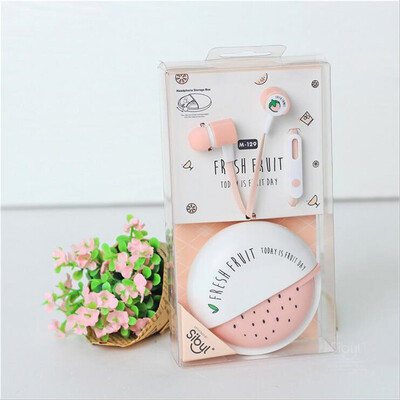 

Симпатичные фруктовые конфеты Красочные наушники 3,5 мм в ухо Earbuds с микрофоном для iPhone Samsung Xiaomi Girls Kid Child Stude