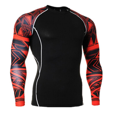 

Mens MMA Fitness T Shirts Fashion 3D Tee Wolf Long Sleeve Compression Shirt Bodybuilding Crossfit Brand Clothing Fitness