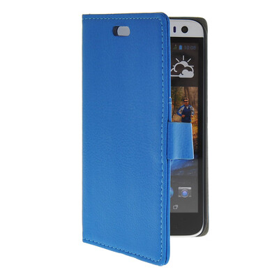 

MOONCASE Slim Leather Flip Wallet Card Pouch with Kickstand Shell Back Case Cover for HTC Desire 616 Blue