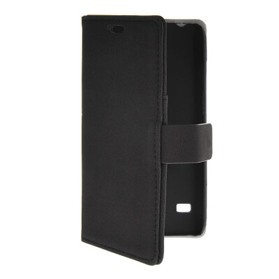 

MOONCASE Slim Leather Side Flip Wallet Card Slot Pouch with Kickstand Shell Back Case Cover for Huawei Ascend Y550 Black