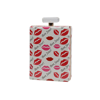 

Fashion women handbag creative magazine clutch bag ladies evening bag luxury brand perfume bag lips clutch bag