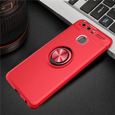 

Huawei P9 Luxury Metal Ring Magnetic Bracket Shockproof Cooling TPU Phone Case