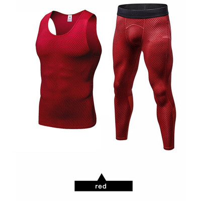 

Mens Fashion Sports Set Compression Sets Skinny Sets Fitness Sets Summer Cool Sets