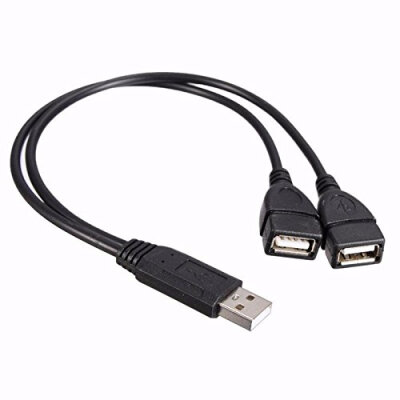 

Huayuan USB 2.0 A Male To 2 Dual USB Female Jack Y Splitter Hub Charger Adapter Cable