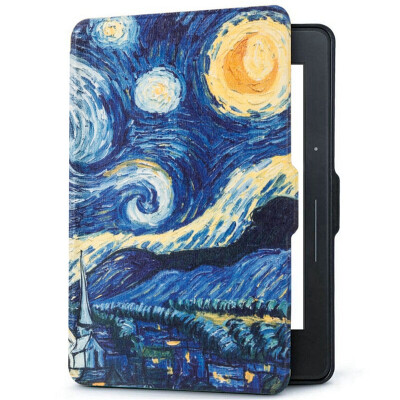 

Natu Sen (Natusun) КВ-08 защитная крышка адаптированный Kindle 1499 издание / оболочка Kindle Voyage посвященный навигации кобура Ван Гога сон - Sky