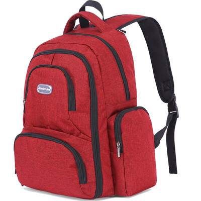 

Aardman Mummy bag multi-function large-capacity shoulder mother bag to-be-made bag backpack HY-1709 wine red