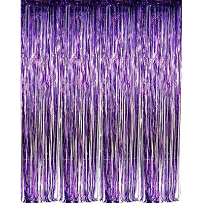 

FANLUS 32 ft x 98 ft Metallic Tinsel Foil Fringe Curtains for Party Photo Backdrop Wedding Decor Gold1 pack
