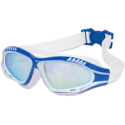 

Li Ning LI-NING large box coated swimming goggles high-definition anti-fog waterproof glasses men and women plating one goggles 628 white blue