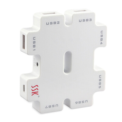 

Ван Бяо (ССК) SHU011 строительные блоки хаб HUB перетащить семь расширение USB с адаптером питания