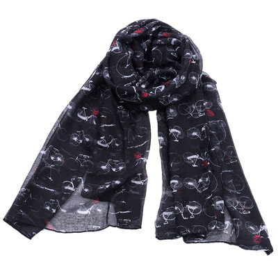 

JeouLy Vintage bike Print Womens Infinity Scarf Bicycle Loop Scarf Accessories Free Shipping
