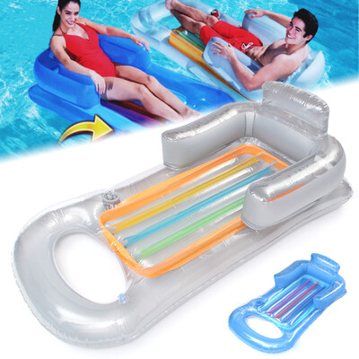 

Transparent PVC Inflatable Boat Adult Floating Water Bed Beach Water Pool Sofa Lounger Water Toy