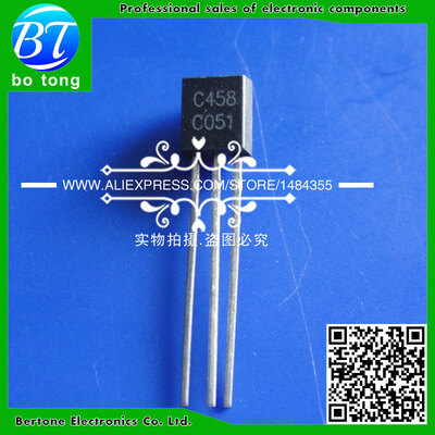 

Free shipping C458C 2SC458 TO-92 100pcs/bag TO-92 NPN Epitaxial Planar Silicon Transistors power triode transistor