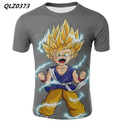

S-XXXXL New Mens Fashion Short-Sleeve T-Shirt Dragon Ball Anime Print T-Shirt Casual Slim Sport T-Shirt Mens Tights