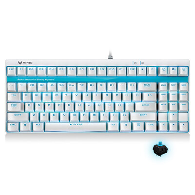 

Rapoo V500S подсветкой игровой механической клавиатуры клавиатура с подсветкой клавиатуры ноутбука игровой клавиатуры клавиатуры компьютера белый синий ось
