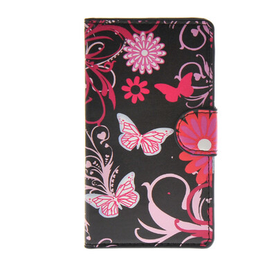 

MOONCASE Butterfly style Leather Side Flip Wallet Card Slot Stand Pouch ЧЕХОЛ ДЛЯ Microsoft Lumia 435