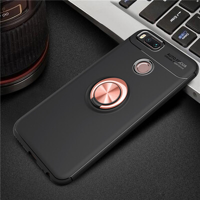 

Xiaomi 5X Luxury Metal Ring Magnetic Bracket Shockproof Cooling TPU Phone Case