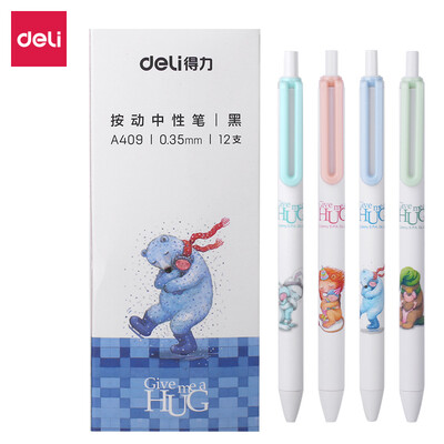 

Deli deli a few meters 12 035mm press the gel pen full needle pen pen pen black A409