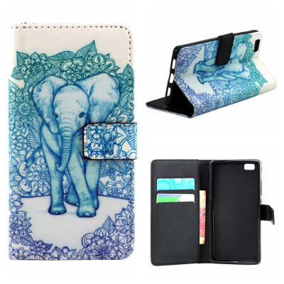 

MOONCASE Cute Pattern Leather Wallet Flip Card Holder With Kickstand Pouch For Huawei Ascend P8 lite