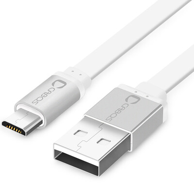 

Ferguson (cabos) Эндрюс смартфон данные кабель microusb зарядное устройство линия общие данные плоская линия 1M серебристая голова белая линия
