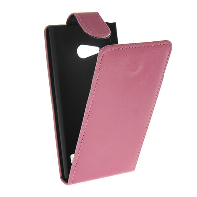 

MOONCASE Smooth skin Leather Bottom Flip Pouch Case Cover for Nokia Lumia 730 Hot pink