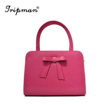 

Tripman Designer Bow women shoulder bag 5 colors women handbags pu leather bag hot fashion vintage ladies bag