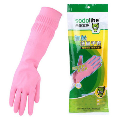 

Jingdong supermarket] Shang Island IKEA (sodolike) cashmere gloves lengthened are all thickening latex velvet inside the special persistent