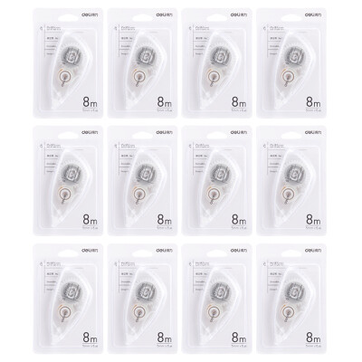 

Deli deli zero series simple non-printing wind 12 students 8m correction tape correction tape correction belt 7242