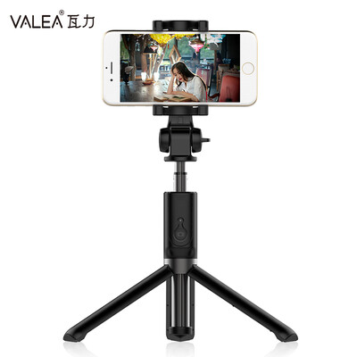 

WALI (VALEA) Bluetooth-штатив для самоубийства Bluetooth-пульт дистанционного управления Автопортрет артефакт встроенный треугольник для живого звука для Huawei / vivo / Apple 7 / X Universal Black