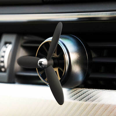 

YooCar car perfume air force No 1 car perfume air conditioning air outlet perfume clip car perfume except odor propeller magic small fan pendant ornaments elegant black