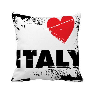 

I Love Italy Word Love Heart Square Square Throw Pillow Insert Cushion Cover Home Sofa Decor Gift