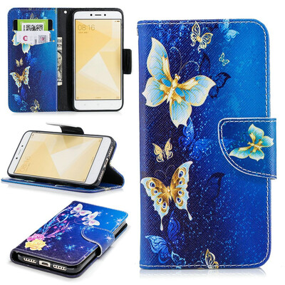 

BEFOSPEY Painting PU LeatherSoft TPU Card Slot Stand Wallet Case For Xiaomi Redmi 4X50"2017