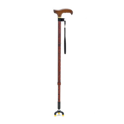 

Japan for a period of elders retractable three-leg crutches skid walking aid TS-30 red-brown