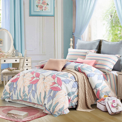 

Mercury Home Textiles Brisbane Home Textiles Twill Печатная четырехсекционная плавающая пещера Plus Double 1,8 м Bed
