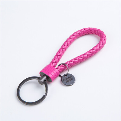 

Новое прибытие cBraided кожаная веревка Handmade Wain Keychain цинковый сплав Key Chain Car Key Ring