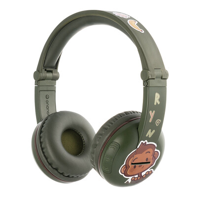 

Buddy Style BuddyPhones Play Wireless Bluetooth Children&39s Headset Headset Microphone Specialty Learning English Hearing Headphone Pupil Cute Present Army Green